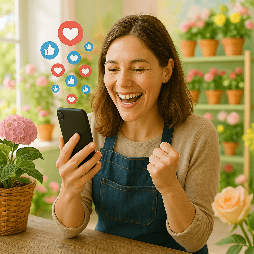 Florist happy Social Media Management